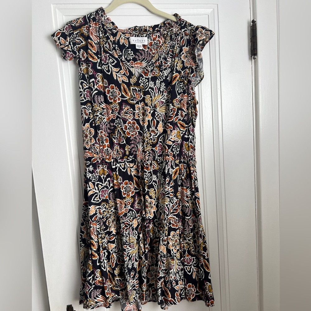 Gorgeous tie front dress by Velvet By Graham Spencer. Worn twice.